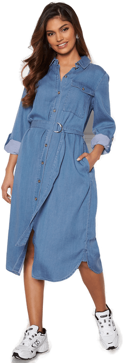 Vila Oakes Midi Shirt Dress