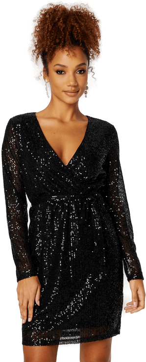 Vila Glitas L/S Wrap Dress