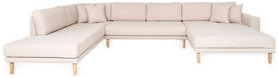 House Nordic U-formet sofa Lido Beige