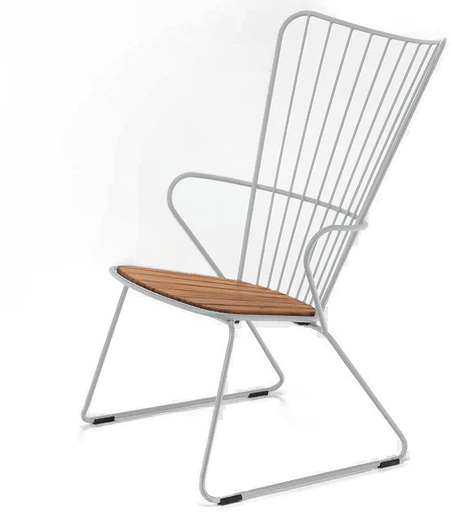 Houe Paon loungestol hvit/taupe