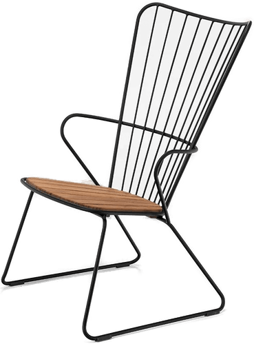 Houe Paon loungestol svart stål