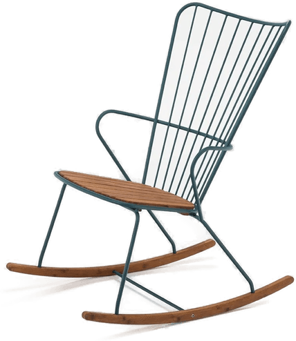 Houe Paon gyngestol grønn stål