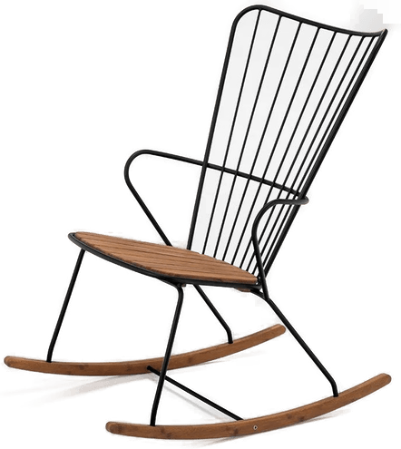 Houe Paon gyngestol svart stål