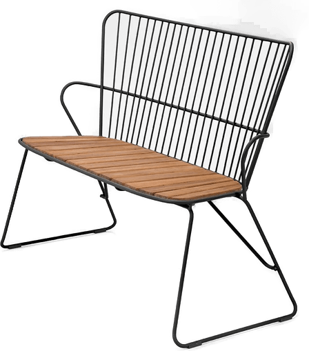 Houe Paon benk svart stål