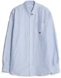 Forét Flag Regular Fit Oxford Shirt Blue Stripe