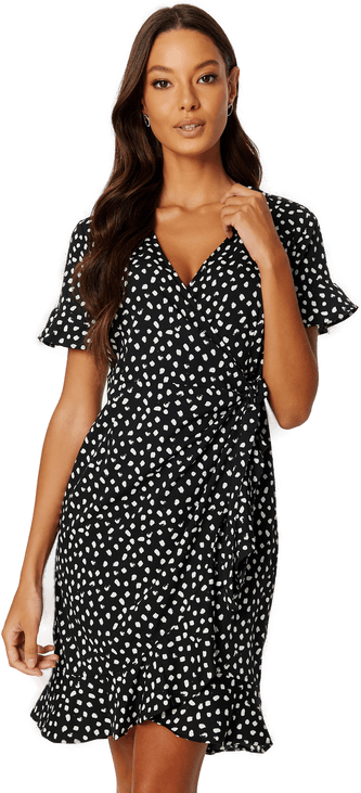 Vero Moda Henna Dot Wrap Dress