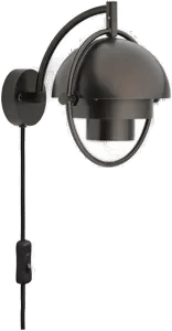 Gubi Multi-Lite vegglampe, svart-messing