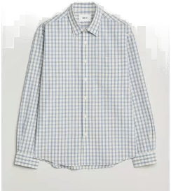 NN07 Deon Brushed Cotton Shirt Ecru Check