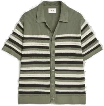 NN07 Lars Knitted Shirt Sea Spray Green