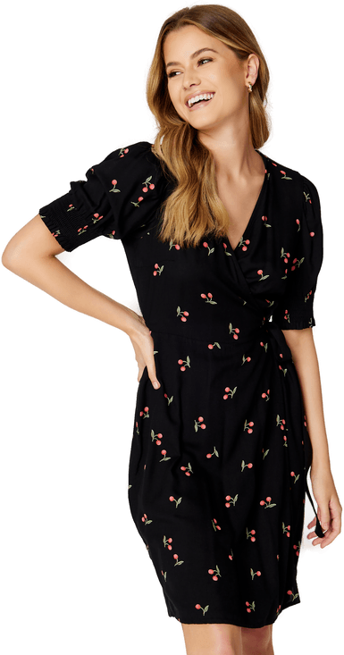 Pieces Nya 2/4 Wrap Dress