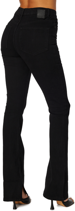 Pieces Peggy HW Flared Slit Jeans