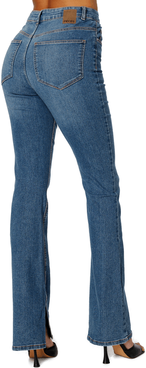 Pieces Peggy HW Flared Slit Jeans