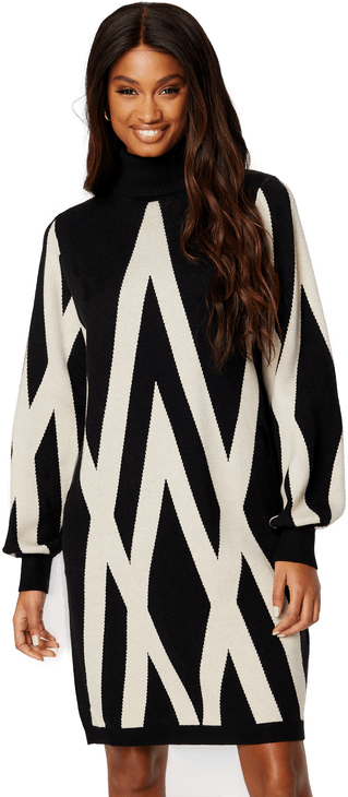 Object Collectors Item Objray L/S Knit Rollneck Dress