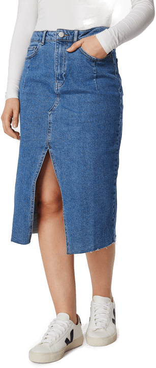 Vila RW Midi Slit Denim Skirt