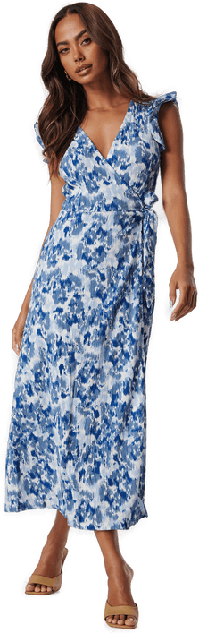 Vila Vipeffi lira V-Neck wrap midi dress