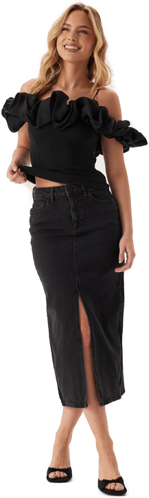 Vila Vijaf Hw Midi Denim Skirt