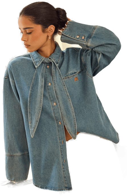 Object Collectors Item Objneel Lo L/S Denim Shirt