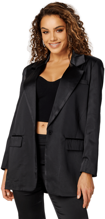 Only Lana-Mayra Satin Blazer
