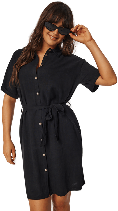 Pieces Pcvinsty Linnen Skjortekjole