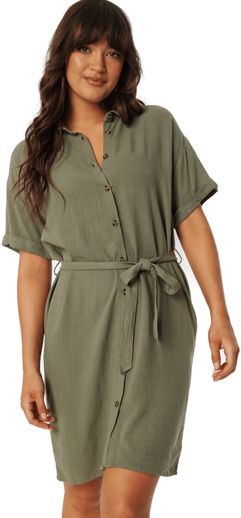 Pieces Pcvinsty Lin Skjortekjole