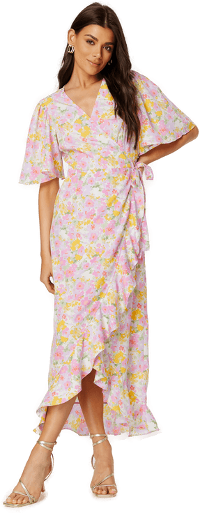 Vero Moda Emma Henna Long Wrap Dress