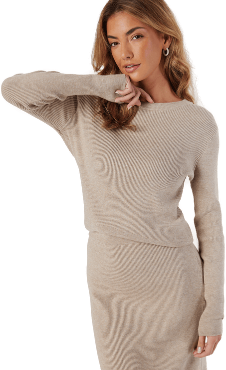 Vila Vicomfy O-neck L/S Knit Top