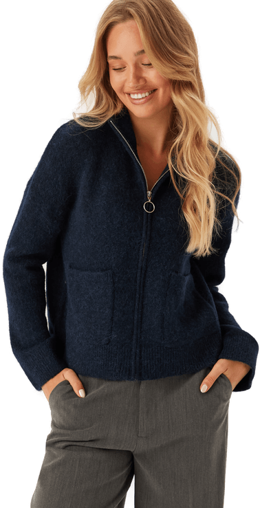 Selected Slfsia Ras Ls Knit Zipper Card