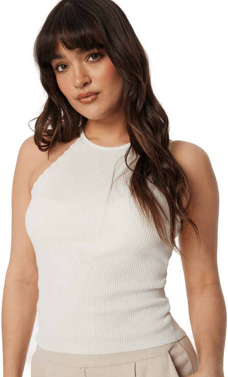 Only Onlgemma Scallop Hltneck Top