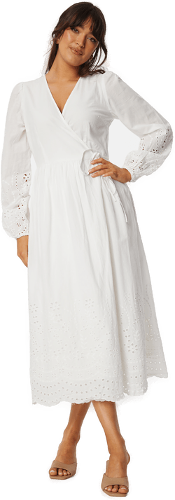 Yas Yasluma LS Long Wrap Dress