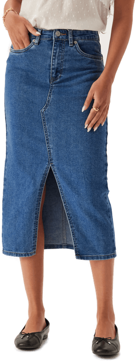 Only Onlsiri Front Slit Skirt