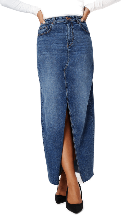 Pieces Pcjessie high waist denim skirt