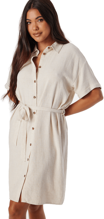 Pieces Pcvinsty Lin Skjortekjole