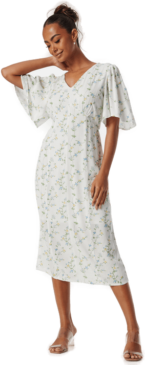 Pieces Pckary SS V-Neck midi dress