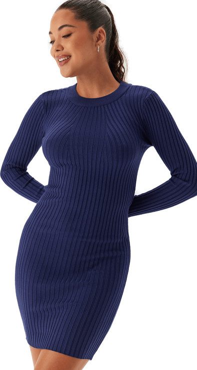 Pieces Crista LS O-Neck Knit Dress