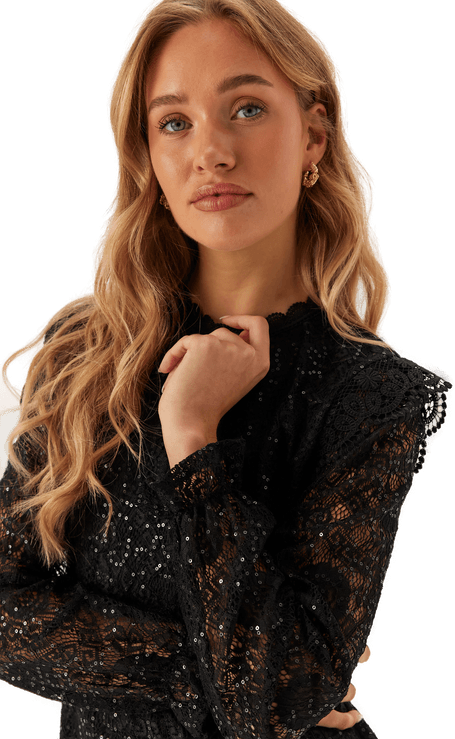 Pieces Pcolline Ls Lace Top