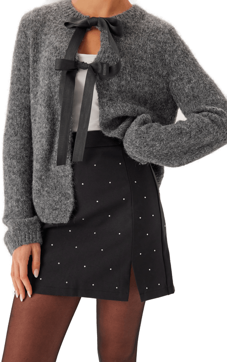 Pieces Pcpeva Rhinestone Mini Skirt