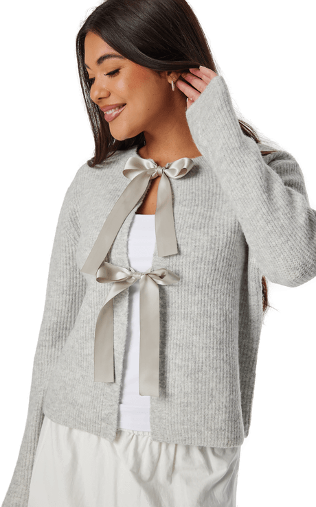 Pieces Pcrilly LS Reversible Bow Knit