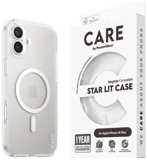 PanzerGlass CARE Flagship Urban Combat MagSafe-deksel Star Lit for iPhone 16 Plus