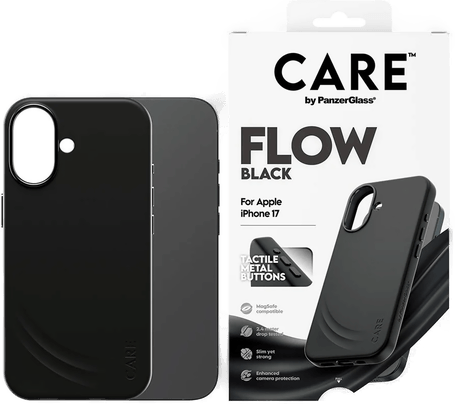 Care By PanzerGlass iPhone 17 Feature Flow Deksel - Svart