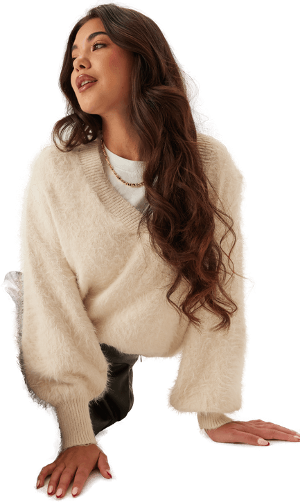 Vero Moda Vmpoilu Ls V-neck Pullover