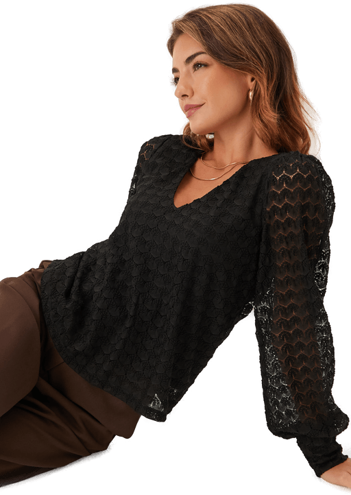 Vero Moda Vmbecca Ls V-neck Lace Top