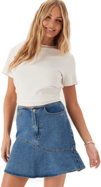 Vila Vijessie Rw Short Denim Skirt