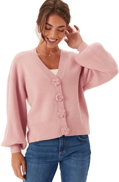 Vila Viradia L/S Cardigan Rose