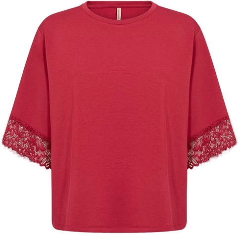 Soyaconcept supermyk jerseytopp med blonder