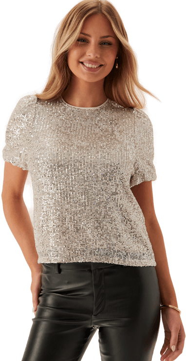 Only Onlana S/S Loose Sequins Top