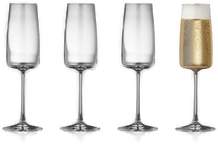 Lyngby Glas Zero champagneglass 30 cl 4-pakning