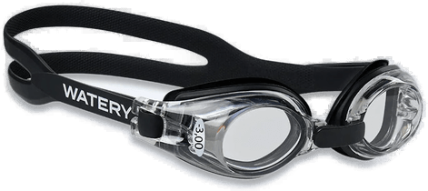 Watery nærsynte svømmebriller - (-1.5) til (-7.0)