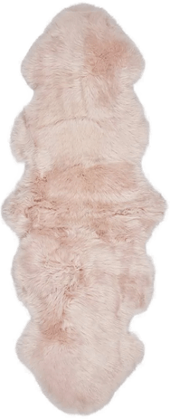 Natures Collection Saueskinn 180x60 cm Lysrosa