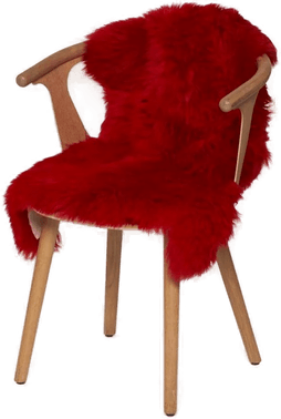 Nordic Sheep Merino saueskinn 90x60 cm - Rød