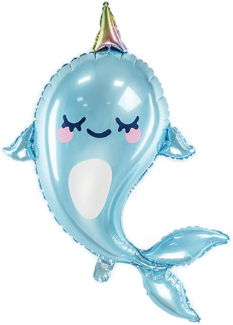Partydeco Folieballong Narwhal